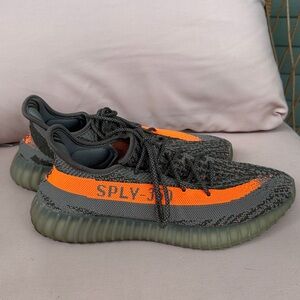 Adidas Yeezy Boost 350 V2 with Orange and Gray Accents